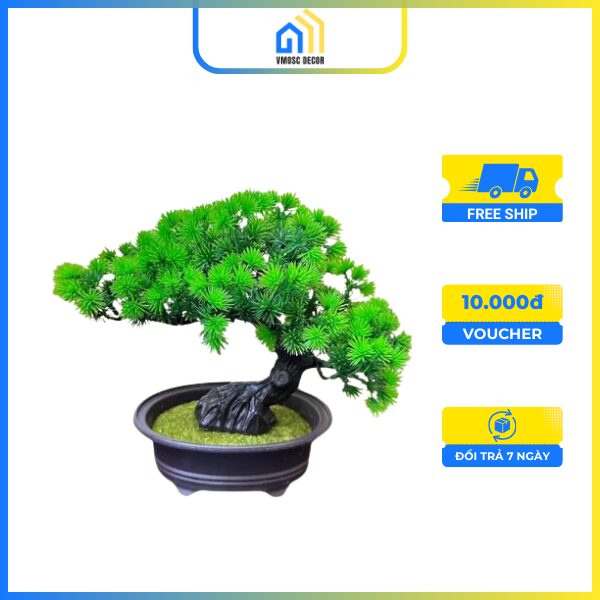 Cay Bonsai Gia Mini BS304 Nhua Cao Cap