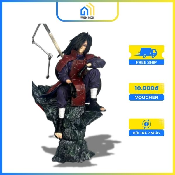 Mo hinh Madara Uchiha MH898 ngoi tren da cao 28cm MH898