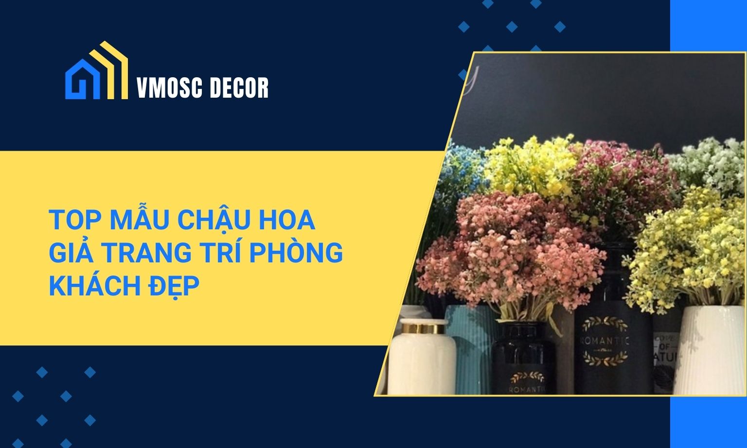 Mẫu Chậu Hoa Giả Trang Trí Phòng Khách Đẹp