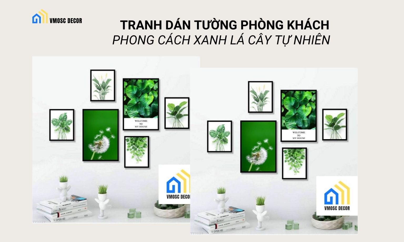 tranh dán tường phòng khách sang trọng